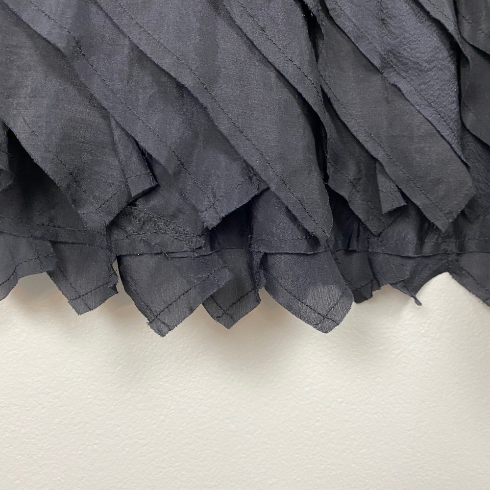 J. Jill Asymmetrical Ruffle Maxi Skirt Black Whimsygoth Dark Fairy Size 16 - Picture 6 of 11
